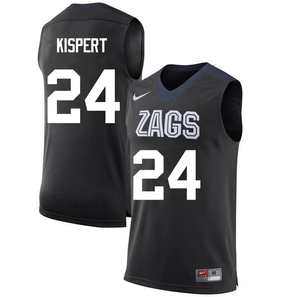 Men Gonzaga Bulldogs #24 Corey Kispert College Basketball Jerseys Sale-Black - Click Image to Close